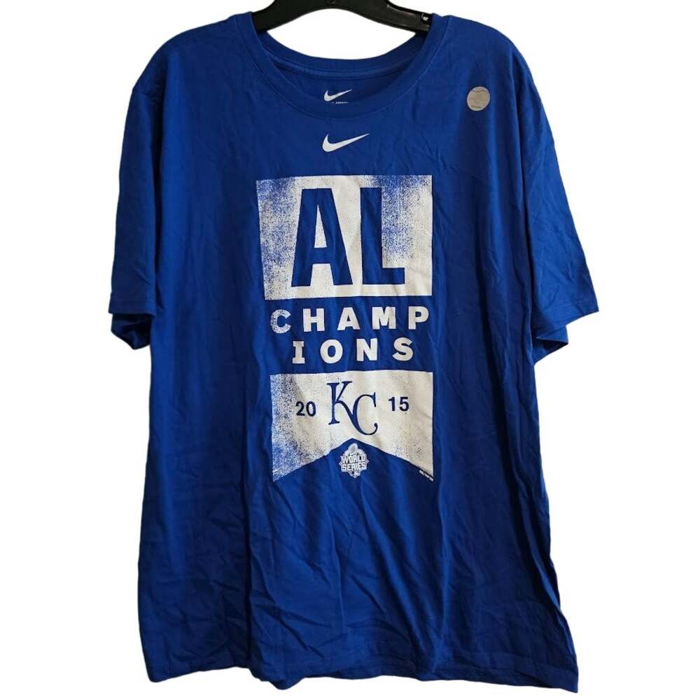 XL The Nike Tee AL Champions 2015 Kansas City Royals short sleeve tee